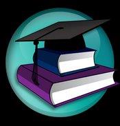 Books with graduation cap Books with graduation cap