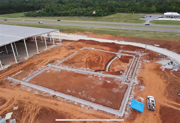 Aerial progress photos of the Jackson County Innovation and Career Academy- July 2021!